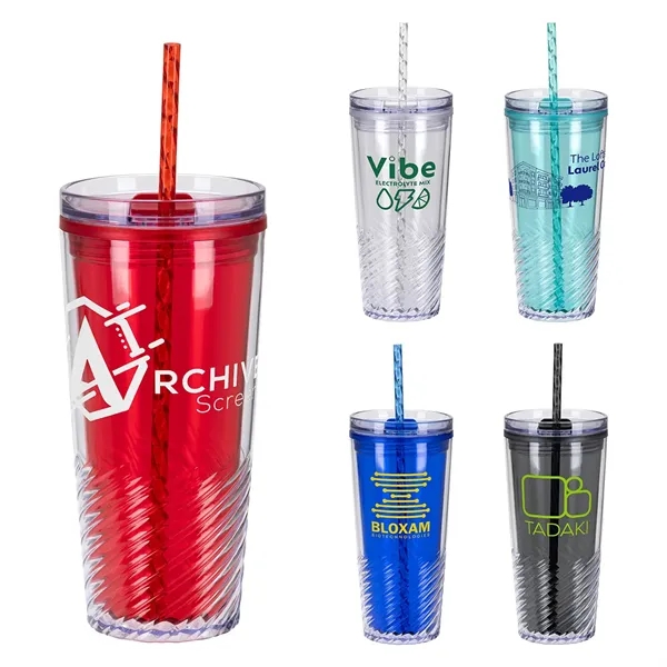 20 oz 2-in-1 Recycled Acrylic Straw Tumbler... from ASI 36730 Ariel Premium Supply Inc