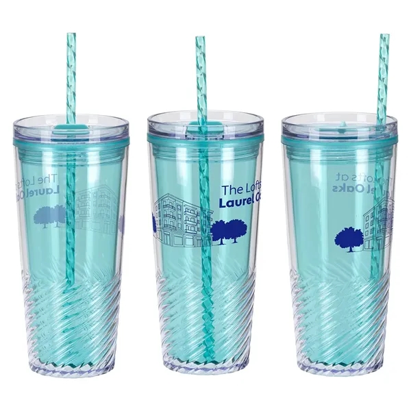 20 oz 2-in-1 Recycled Acrylic Straw Tumbler... from ASI 36730 Ariel Premium Supply Inc
