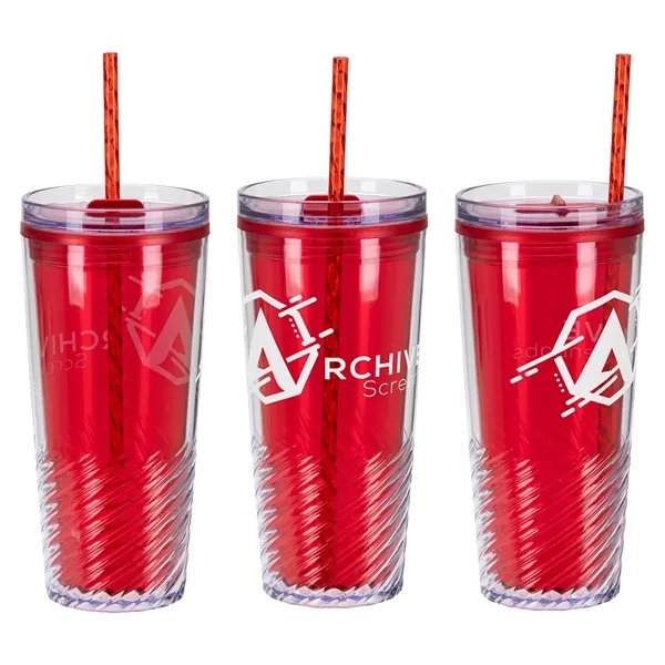 20 oz 2-in-1 Recycled Acrylic Straw Tumbler... from ASI 36730 Ariel Premium Supply Inc