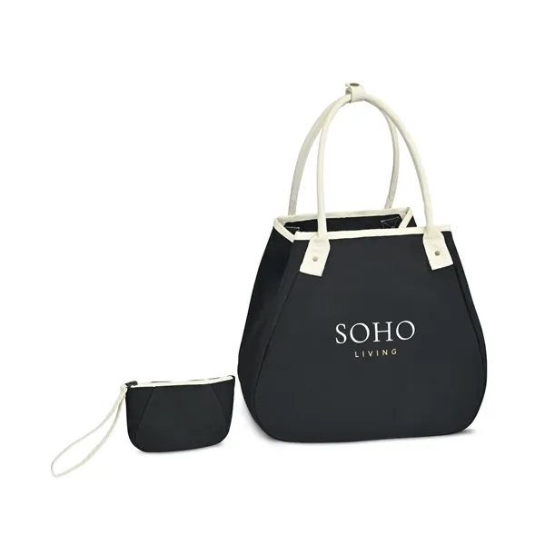 Cotton canvas carry-all tote bag with snap hook closure and removable... from ASI 56070 Gemline / Gemline®