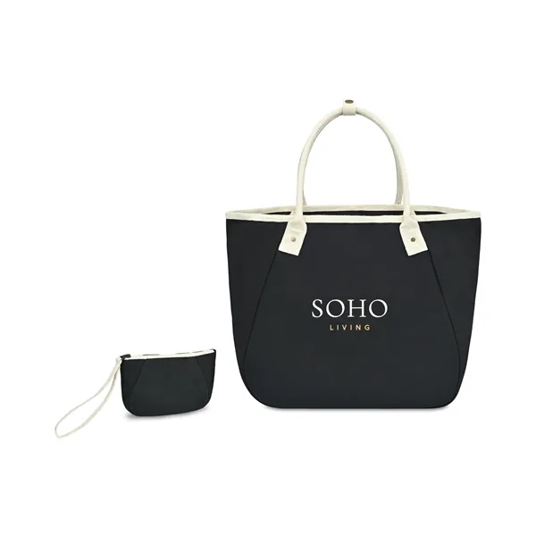 Cotton canvas carry-all tote bag with snap hook closure and removable... from ASI 56070 Gemline / Gemline®