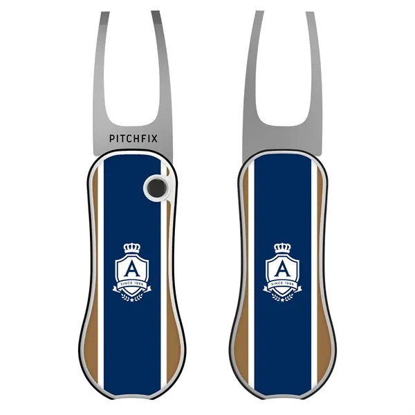Golf divot tool with custom front and back design and a... from ASI 61966 HPG / BCG Creations HPG Gold