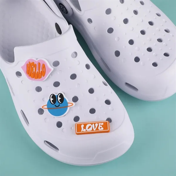 Lightweight PVC shoe charms snap into clogs, sandals, or bags. Customize... from ASI 61966 HPG / BCG Creations HPG Gold