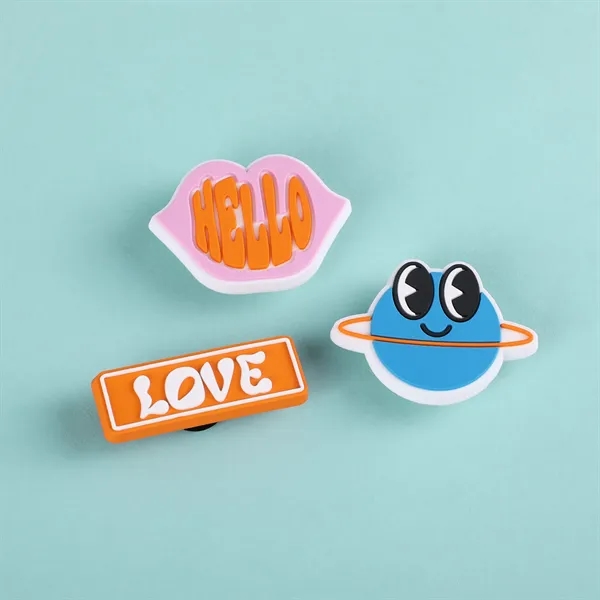 Lightweight PVC shoe charms snap into clogs, sandals, or bags. Customize... from ASI 61966 HPG / BCG Creations HPG Gold