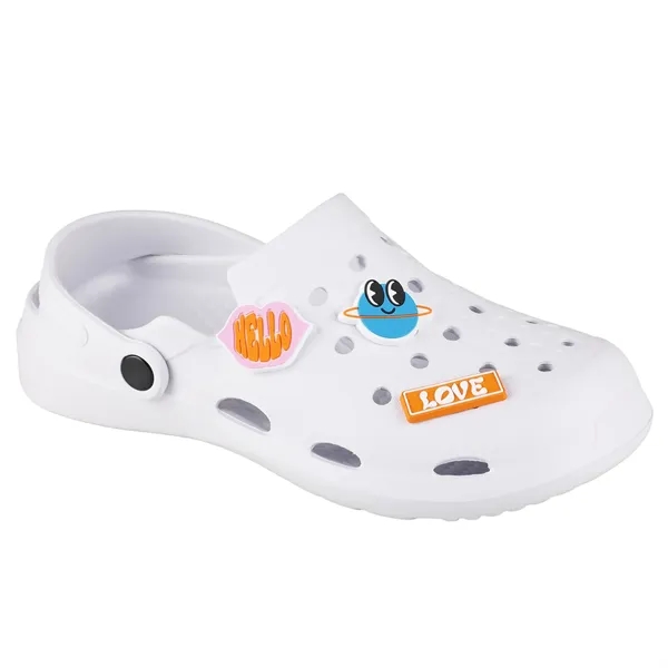 Lightweight PVC shoe charms snap into clogs, sandals, or bags. Customize... from ASI 61966 HPG / BCG Creations HPG Gold