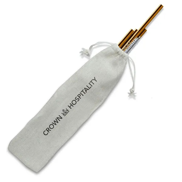 Item #STRS4M Set of 4 Gold and/or Copper Straight Stainless Steel Straws