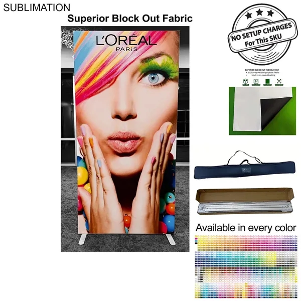 Frontlit SEG Fabric Banner Stand, 40" x 80", superior block out... from ASI 53509 FIEL-Fairdeal Import & Export