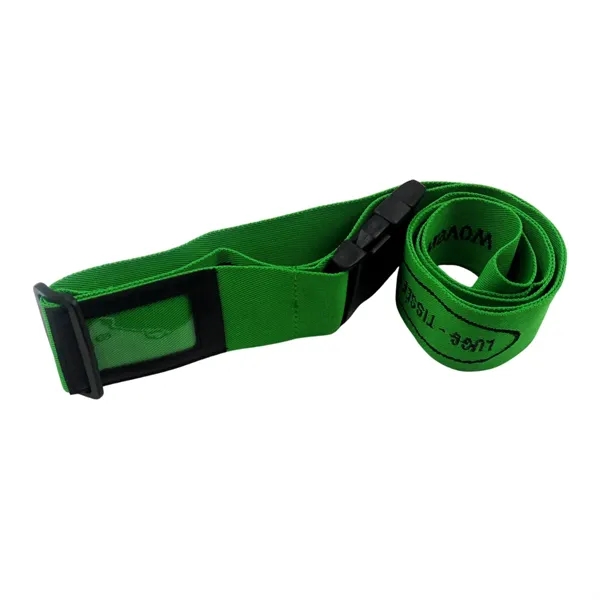 Woven logo luggage strap with buckle lock plus 1-2 color woven... from ASI 37218 Athena Promo (tm)