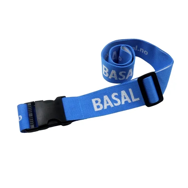 Woven logo luggage strap with buckle lock plus 1-2 color woven... from ASI 37218 Athena Promo (tm)