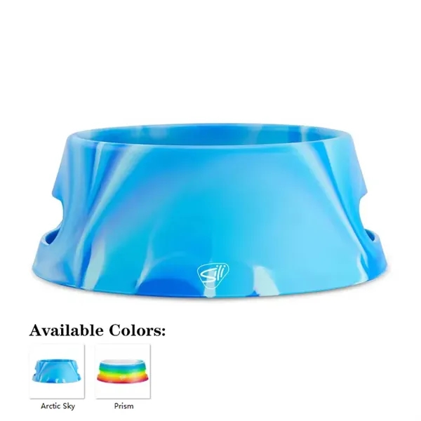 Portable foldable silicone dog bowl with custom imprint, ideal for travel,... from ASI 72657 Active Life Promo / Apres Ski Active Life