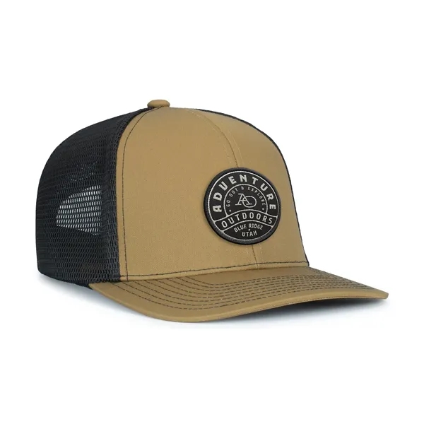 Contrast Stitch Trucker PacFlex SnapBack Cap with polyester/cotton blend and a... from ASI 37461 Augusta Sportswear / Pacific Headwear