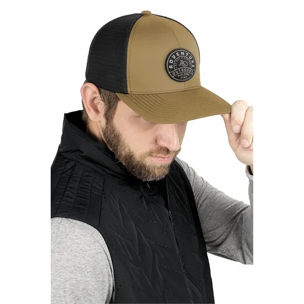 Contrast Stitch Trucker PacFlex SnapBack Cap with polyester/cotton blend and a... from ASI 37461 Augusta Sportswear / Pacific Headwear