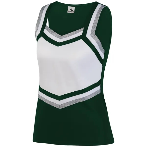 V-neck polyester/spandex knit cheer top for girls that's odor resistant and... from ASI 37461 Augusta Sportswear / Augusta Sportswear, Inc. d/b/a Momentec Brands