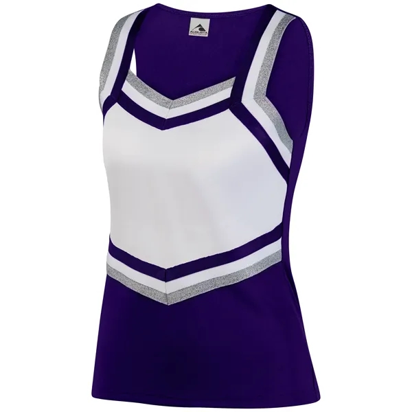 V-neck polyester/spandex knit cheer top for girls that's odor resistant and... from ASI 37461 Augusta Sportswear / Augusta Sportswear, Inc. d/b/a Momentec Brands