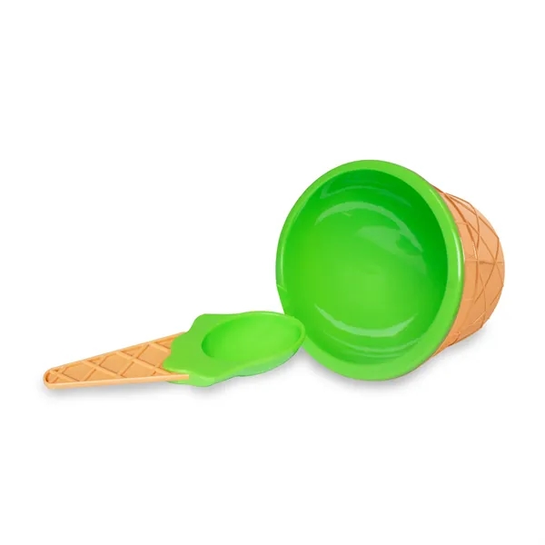 6 oz. plastic ice cream bowl and spoon set.... from ASI 42016 Brighter Promotions Inc / Chemical Light™