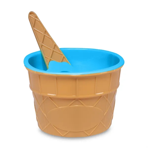 6 oz. plastic ice cream bowl and spoon set.... from ASI 42016 Brighter Promotions Inc / Chemical Light™