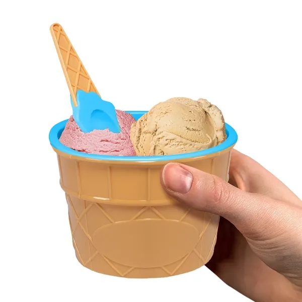 6 oz. plastic ice cream bowl and spoon set.... from ASI 42016 Brighter Promotions Inc / Chemical Light™