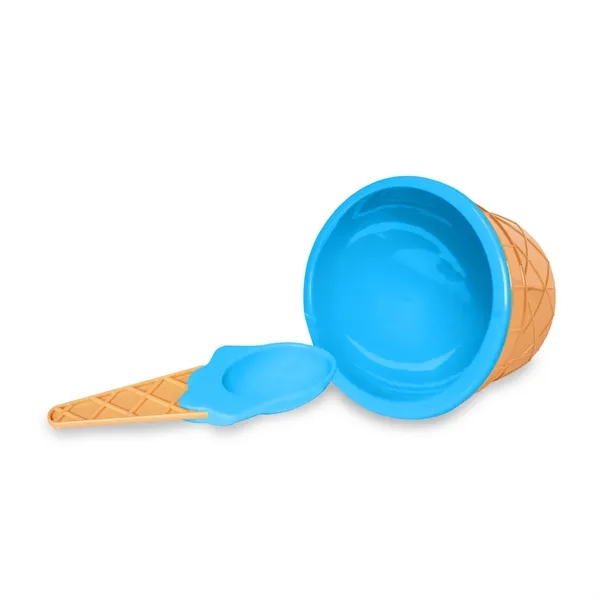 6 oz. plastic ice cream bowl and spoon set.... from ASI 42016 Brighter Promotions Inc / Chemical Light™