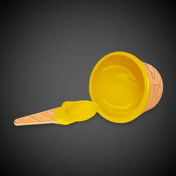 6 oz. plastic ice cream bowl and spoon set.... from ASI 42016 Brighter Promotions Inc / Chemical Light™