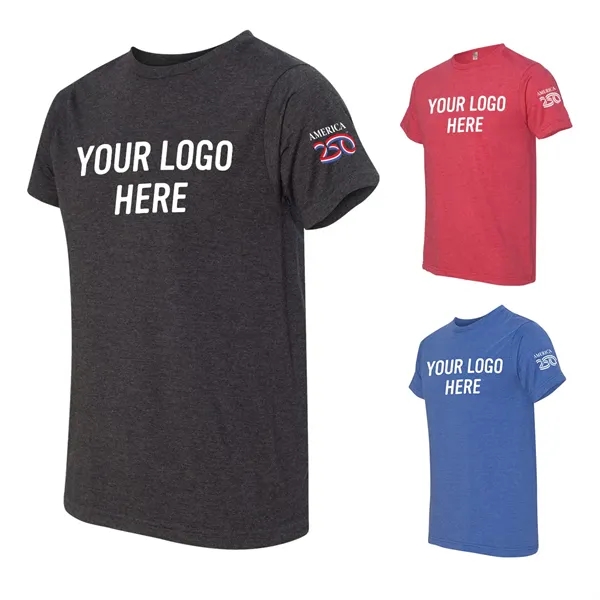 America250™ USA Made 50/50 Fine Jersey Crew T Shirt... from ASI 61125 Hit Promotional Products / Hit®