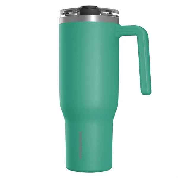 Bulk 40oz Voyager: 24h cold/12h hot. Leak-proof lid, straw, handle &... from ASI 57371 Eyevertising / Bold Promo