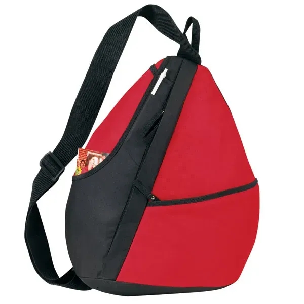 Feature-rich sling backpack with multiple pockets and headphone port, offered as... from ASI 46420 Continental Mkting Svc Inc / CMBags