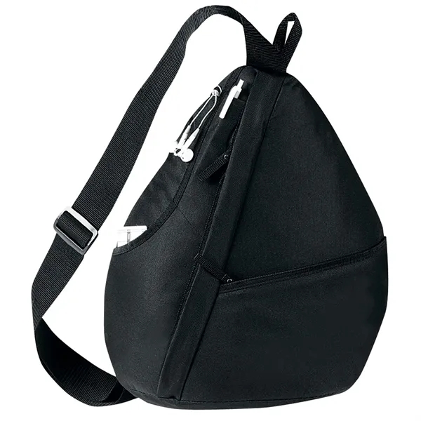 Feature-rich sling backpack with multiple pockets and headphone port, offered as... from ASI 46420 Continental Mkting Svc Inc / CMBags