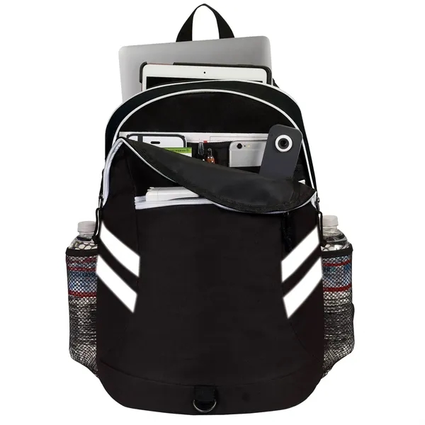 Ergonomic 15.6" laptop backpack with organization panel and reflective details for... from ASI 46420 Continental Mkting Svc Inc / CMBags