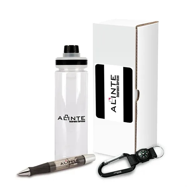 Performance 3-piece safety set that includes a 24 oz. bottle, aluminum... from ASI 67866 Logomark/Valumark