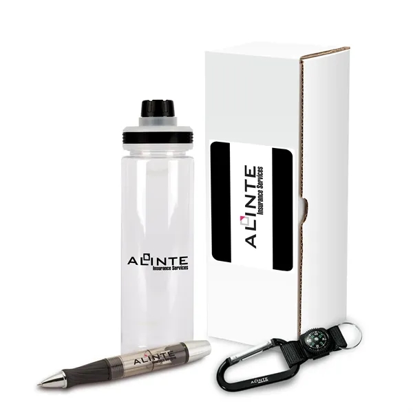 Performance 3-piece safety set that includes a 24 oz. bottle, aluminum... from ASI 67866 Logomark/Valumark