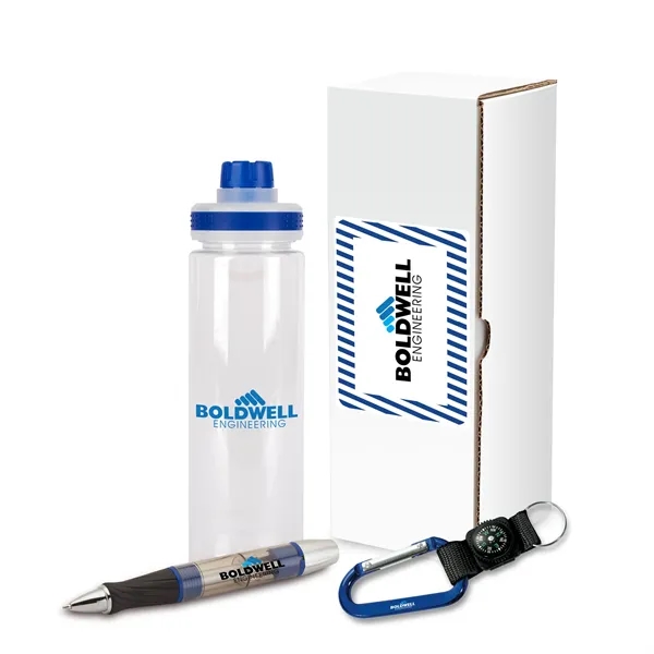 Performance 3-piece safety set that includes a 24 oz. bottle, aluminum... from ASI 67866 Logomark/Valumark