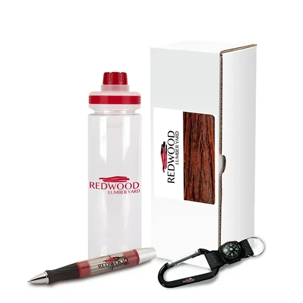 Performance 3-piece safety set that includes a 24 oz. bottle, aluminum... from ASI 67866 Logomark/Valumark