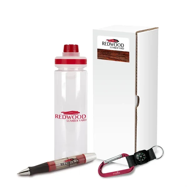 Performance 3-piece safety set that includes a 24 oz. bottle, aluminum... from ASI 67866 Logomark/Valumark