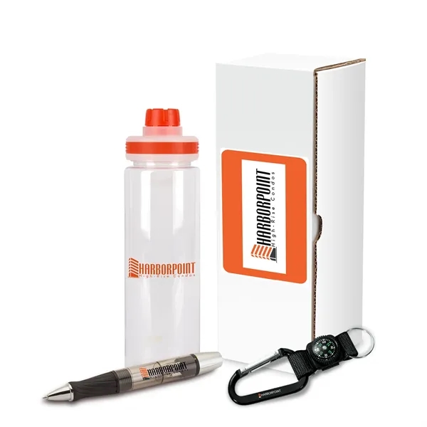 Performance 3-piece safety set that includes a 24 oz. bottle, aluminum... from ASI 67866 Logomark/Valumark