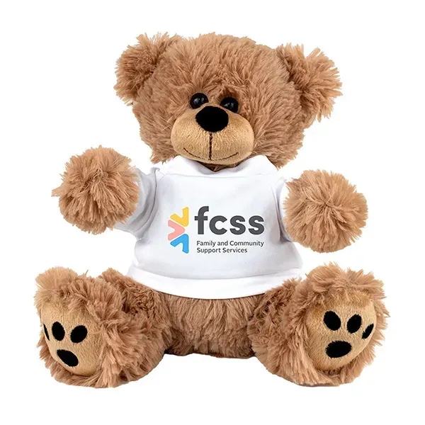 8" plush teddy bear with custom color t-shirt.... from ASI 62660 Innovation Line