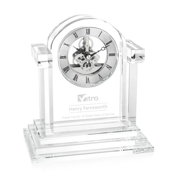 The Velia Clock is an exquisite optic crystal timepiece featuring a... from ASI 84592 St Regis Group / St Regis