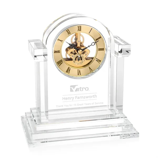 The Velia Clock is an exquisite optic crystal timepiece featuring a... from ASI 84592 St Regis Group
