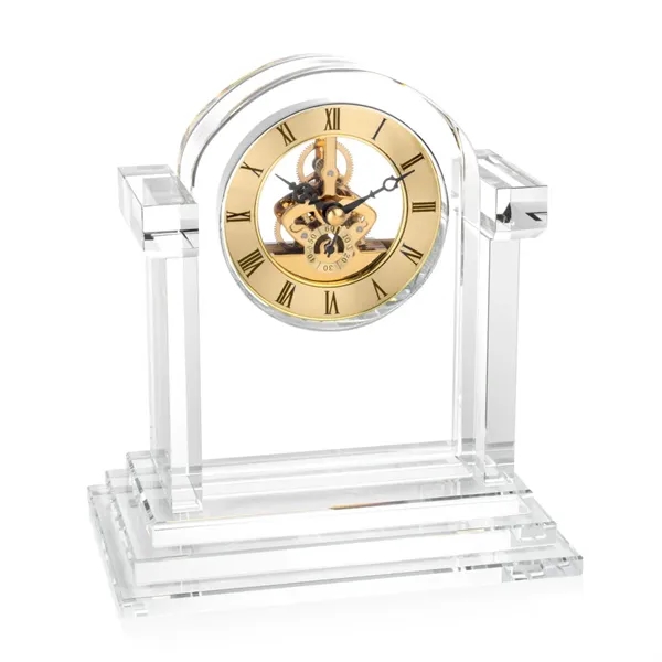 The Velia Clock is an exquisite optic crystal timepiece featuring a... from ASI 84592 St Regis Group