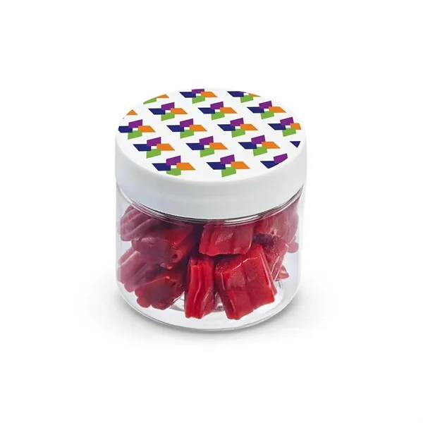 Delight recipients with this jar of mini strawberry licorice bites, offering... from ASI 55583 GMG Pen
