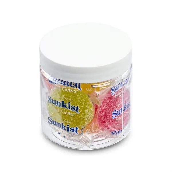 Brighten your promotion with this jar of individually wrapped Sunkist Fruit... from ASI 55583 GMG Pen