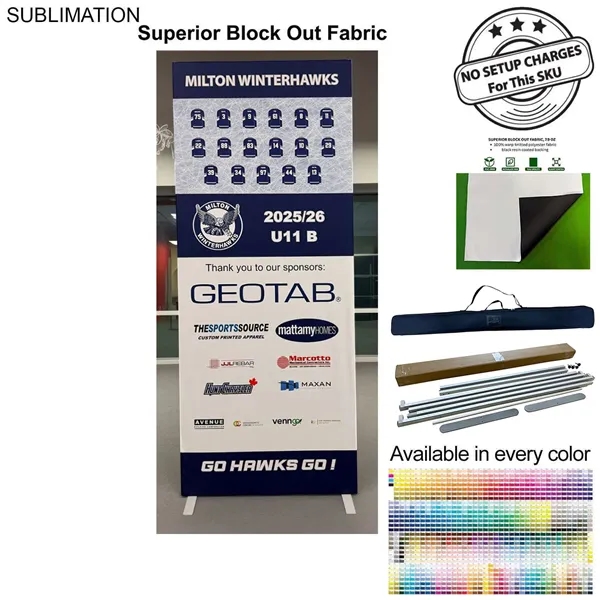 Frontlit SEG Fabric Banner Stand and Bag, 40" x 96", Superior... from ASI 53509 FIEL-Fairdeal Import & Export