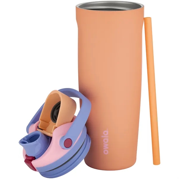 30 oz insulated stainless steel bottle with FreeSip straw lid, push-button... from ASI 51197 ETS Express, LLC