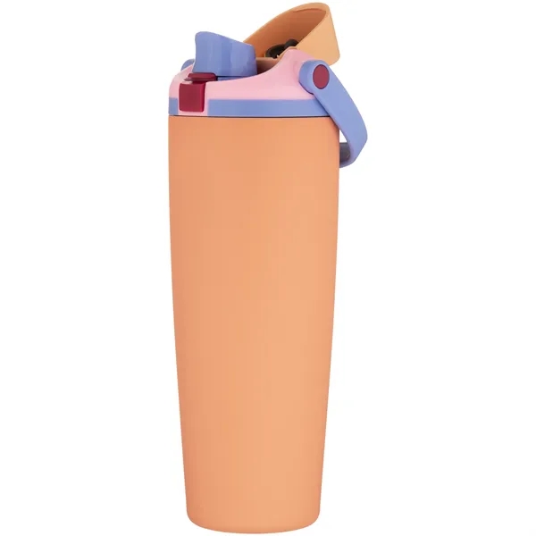 30 oz insulated stainless steel bottle with FreeSip straw lid, push-button... from ASI 51197 ETS Express, LLC