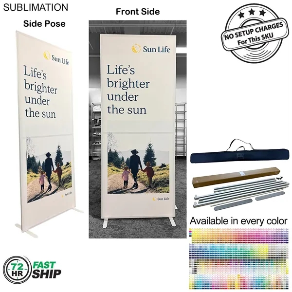 72Hr Fast Ship - Frontlit SEG Fabric Banner Stand and bag,... from ASI 53509 FIEL-Fairdeal Import & Export
