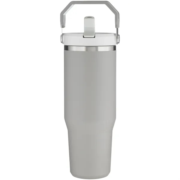 30 oz insulated stainless steel tumbler with flip straw lid, snap... from ASI 51197 ETS Express, LLC