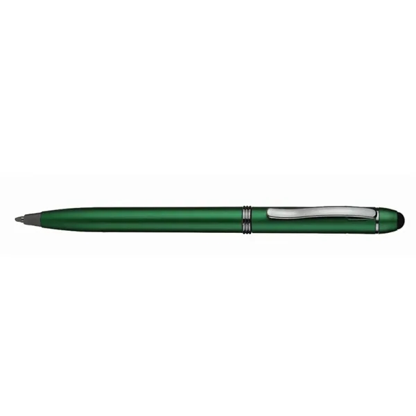 Twist action plastic stylus pen with smooth metallic finished barrel.... from ASI 39552 BEL Promo