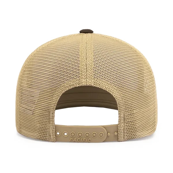 D-Series 5-Panel Trucker Snapback Cap. Poly/cotton blend. Trucker mesh. Full-profile.... from ASI 37461 Augusta Sportswear / Pacific Headwear