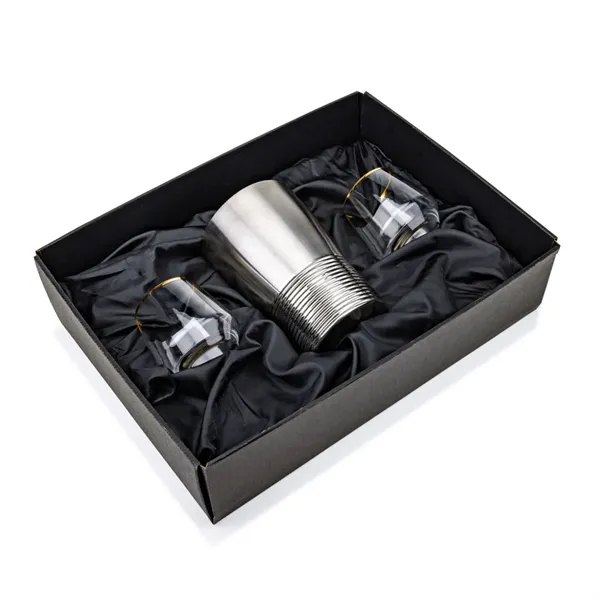 The Genoa Wine Cooler & Wine Glass Set brings a sleek,... from ASI 84592 St Regis Group