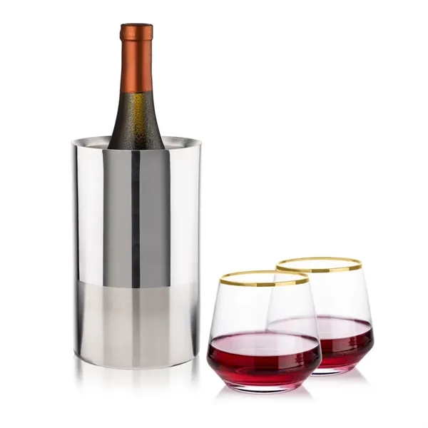 Catania Wine Cooler & Tucson Gold Rim Stemless Wine... from ASI 84592 St Regis Group