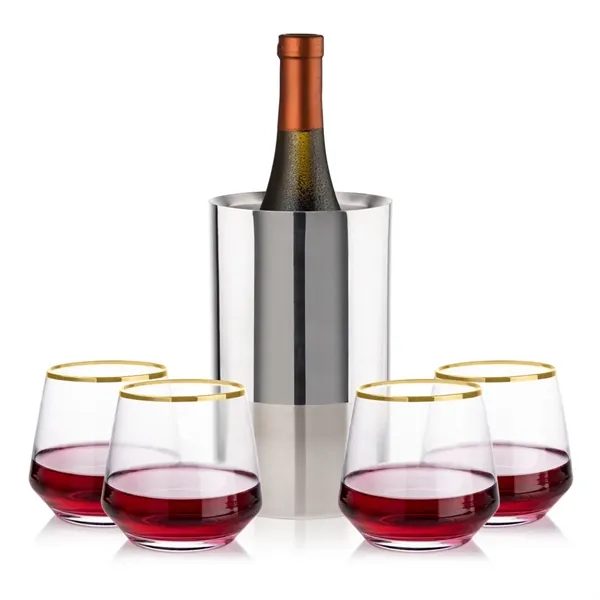 Catania Wine Cooler & Tucson Gold Rim Stemless Wine... from ASI 84592 St Regis Group